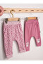 Baby Girl Cotton Cat Embroidered 2-Piece Single Bottom with Elastic Cuffs 3-18 Months - 2