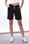 X Serüven 100% Cotton Black Women's 2-Thread Pocket Shorts - 6