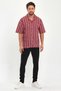 New Season Summer Short Sleeve Striped Cotton Linen Men's Shirt - 2