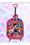 Candy Girl LoL Baby 5d Embossed Eva Fabric School Bag Backpack with Wheels for Kindergarten Squeegee - 6