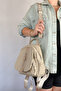 Medium Size Daily Crossbody and Backpack Women's Bag 2177 Sand Combination - 6