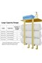 Towel rack with shelf for bathroom, BETHOM towel rack, 50 cm bath towel hanging, color gold - 6