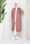 Women's Pocket Knitted Knitwear Cardigan Dusty Rose - 3