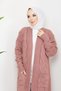 Women's Pocket Knitted Knitwear Cardigan Dusty Rose - 2