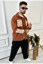 Stamp Shirt Oversize Shirt Pocket Ethnic Pocket Detailed Casual Stamp Thick Jacket Shirt - 6