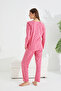 pink dot patterned cotton pajama set - 5