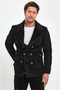 Men's Napa Slim Cravated Suede Rabbit Fur Coat - 7