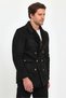 Men's Napa Slim Cravated Suede Rabbit Fur Coat - 5