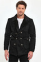 Men's Napa Slim Cravated Suede Rabbit Fur Coat - 4