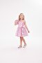 Pink sequined girl's evening dress