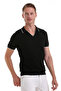 Black Regular Fit Patterned Cotton Polo Collar Casual T-Shirt