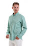 Green Comfort Fit Straight 100% Cotton Buttoned Collar Long Sleeve Casual Oxford Shirt