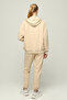 Women's Hooded Kangaroo Pocket Oversize Rubber Leg Zippered Tracksuit Set - 3
