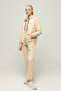 Women's Hooded Kangaroo Pocket Oversize Rubber Leg Zippered Tracksuit Set