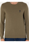BASE. Polo Assn. Crew Neck Slim Fit Khaki Melange Men's Sweater TD01-BSK23 - 6