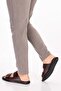 Men's Genuine Leather Daily Classic Buckle Slippers Esm.610 - 5
