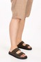 Men's Genuine Leather Hook-and-loop Adjustable Comfortable Slippers Esm.616 - 5