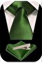 Men's Satin Tie Handkerchief And Silver Steel Tie Clip Set - 6