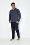 Two Thread (Thick) Men's Pajama Set - 4