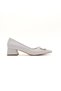 Scenic White Buckled (4 cm) Pointed-Toe Heeled Shoes - 5