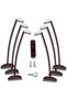 Pimapen Door Lock Pimapen Window Lock Window Safety Lock Chain Lock 6 Pieces Dark Brown