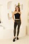 French Velvet High Waist Recovery Winter Leggings - 3