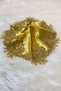 Gold Bride Groom Halay Handkerchief, Satin Vip Applique, Henna Night Wedding Bridesmaid Circumcision Promise Engagement