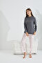 Patterned Cotton Lycra Knitted Hooded Pajama Set - 3