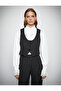 Melis Ağazat X - U Collar Buttoned Crop Blazer Vest - 3