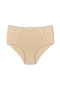 5-Piece Cotton High Waist Large Size Bato Women's Panties with Lace Detail on the Sides - 3