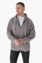 Men's Outdoor Oversize Hooded Zipper Closure Fleece Hoddie Gray 23w106 - 5