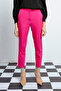 Women's Fuchsia High Waist Fabric Trousers - 3