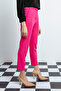 Women's Fuchsia High Waist Fabric Trousers - 2