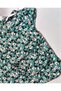 Girl's Flower Patterned Viscose Blouse with Bag Cotton Tights Top and Bottom Set of 2 - 5