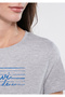 Printed Gray T-Shirt Regular Fit / Normal Cut 1611480-80196 - 4