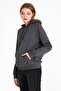 Kadın Antrasit Kapüşonlu Basic Örme Sweatshirt - 3