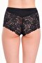 Women's Black Lace Large Size Optional High Waist Panties 503 - 5