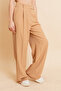 Women's Beige Palazzo Pants - 4