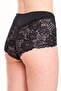 Women's Black Lace Large Size Optional High Waist Panties 503 - 4
