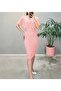 Women's Powder Diver Fabric Belted Graduation Wedding Wedding Dress
