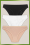 Women's Panties Bamboo Black White Skin Panties 3 Pack - 2