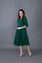 Women's Emerald Midi Length Pocket Detail V-Neck Dress - 4