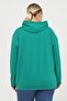 Women's Large Size Kangaroo Pocket Hooded Hoodie 4 Seasons Combed Cotton Comfortable Pattern Comfort Model Sweatshirt - 4
