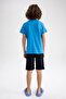 Boy's Printed Short Sleeve T-Shirt Shorts Set of 2 - 5