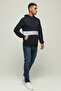 Men's Regular Fit Long Sleeve Crew Neck Printed Kangaroo Pocket Sweatshirt - 3