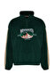 Zümrüt Yeşili Unisex Oversize/Geniş Kesim Dik Yaka Anti-pilling Polar Sweatshirt TMNAW24SW00034 - 8