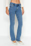 Blue Low Waist Flare Jeans TWOAW24JE00337 - 6