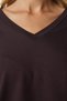 Women's Dark Brown V-Neck Knitwear Blouse UB00150 - 4