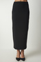 Women's Black Basic Long Skirt ub00174 - 4