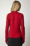 Women's Red High Collar Off-the-Shoulder Knitwear Blouse UB00152 - 7